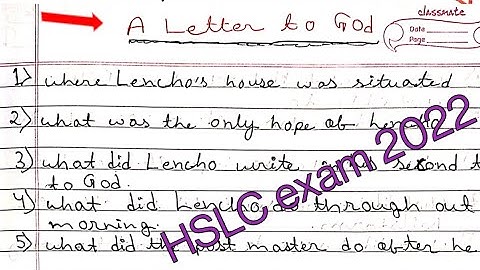 class 10 English a letter to God important question answer final exam 2022||a letter to God