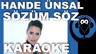 Hande Ünsal - Sözüm Söz / KARAOKE / Sözleri / Lyrics / ( Cover )