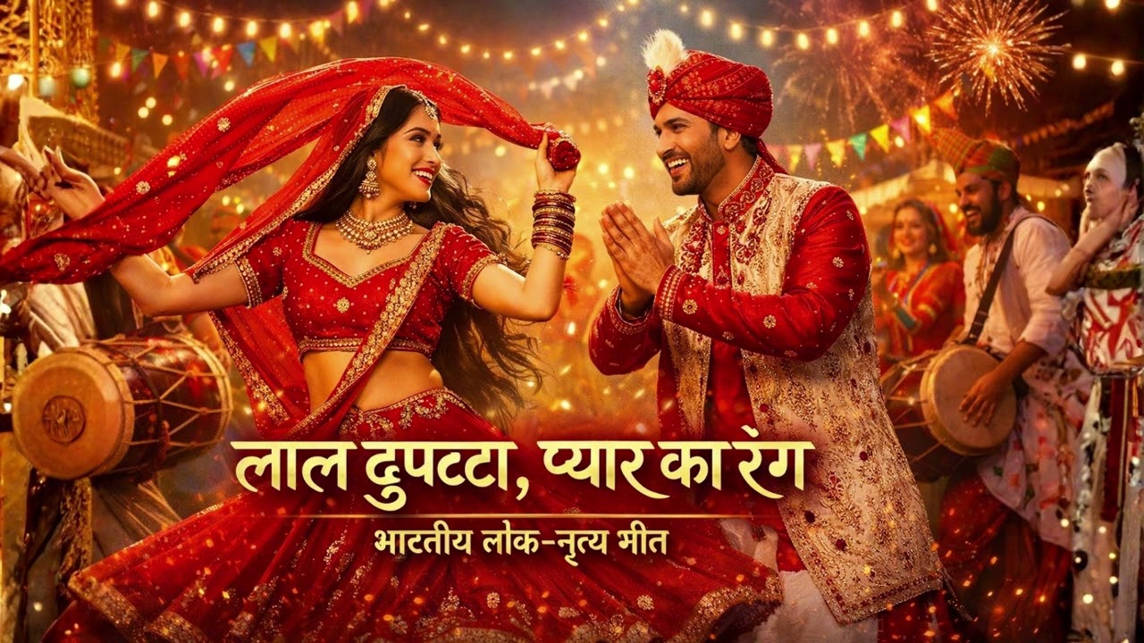 Laal Dupatta – Pyaar Ka Rang | Energetic Indian Folk Dance Song | Hindi Love Song 2025