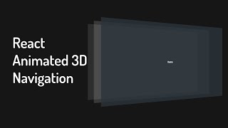 React Animated 3D Navigation | ReactJS SASS