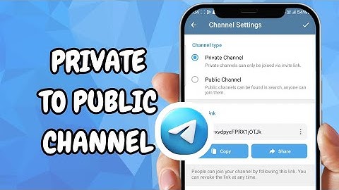 How To Change Private Telegram Channel To Public Channel