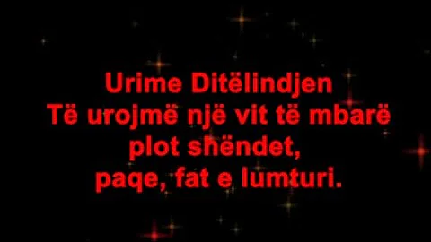 Urime Ditëlindjen  (Me tekst)