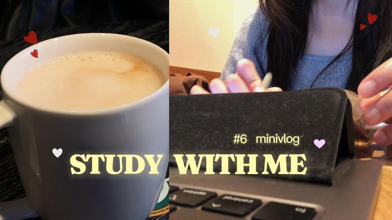 연휴에 도서관이 안 열어서 카페에서 공부하는 유학생 | Study with me