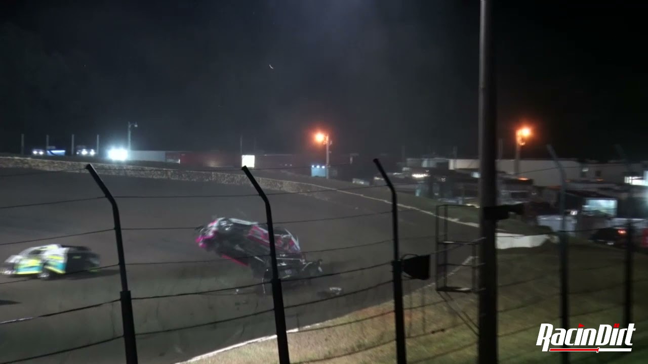 Blake Arndt Crash Deer Creek Speedway USMTS BFeature 1 9/24/21 YouTube