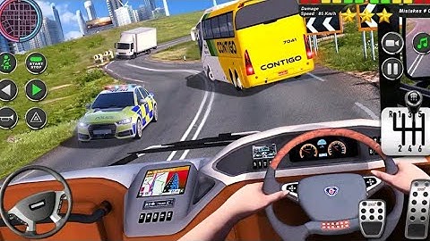 Mountain Bus Simulator 3D : Coach Parking Gameplay Part-4