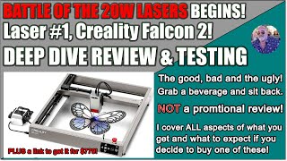 😶‍🌫️ DEEP DIVE unbiased review & testing of the Creality Falcon 2, 22W diode laser engraver, cutter.