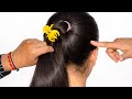 Quick &amp; Easy Bun with Clutcher | Perfect Daily Hairstyle | Simple Claw Clip Bun Trick 