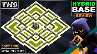 New BEST!! TH9 Base with Replay | COC TH9 Farming/Trophy/Hybrid base link | Clash of Clans screenshot 3