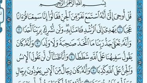 سورة الجن مكتوبة - علي جابر