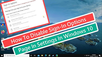 How to Disable Sign-in Options Page in Settings in Windows 10
