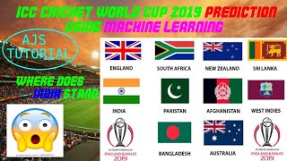 ICC CRICKET WORLD CUP 2019 PREDICTION USING MACHINE LEARNING. | ML | CWC19 screenshot 2