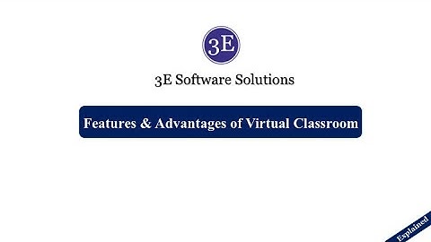 Demo - Virtual Classroom - Advantages and Features I Online Learning I Online teaching - Tutorial