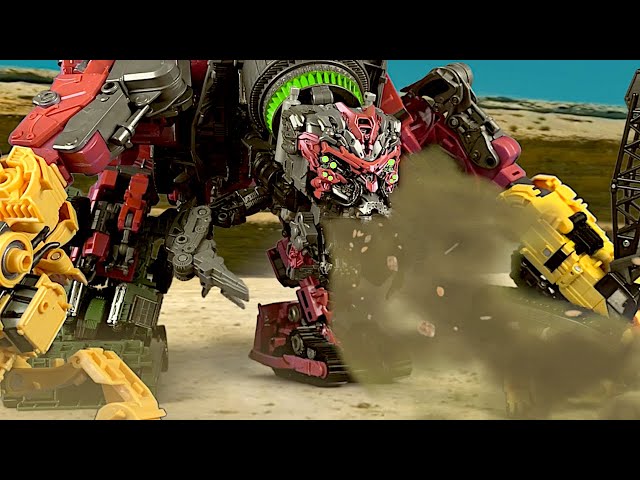 DEVASTATOR COMBINES in Stop Motion! | Transformers Revenge Of The Fallen Studio Series Animation | class=