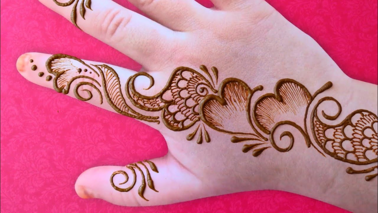 veryy very simple design of henna & new easy mehndi designs - YouTube