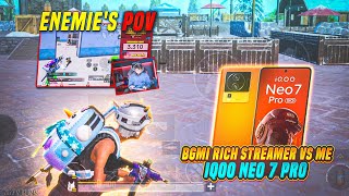 FIGHT AGAINST RICH STREAMER SQUAD 💥 IQOO NEO 7 PRO SMOOTH + 90FPS PUBG / BGMI TEST 2024⚡