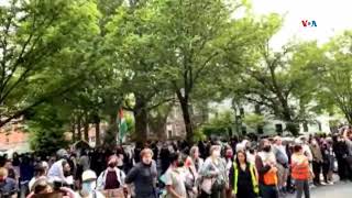 Manifestación proPalestina en la Universidad George Washington