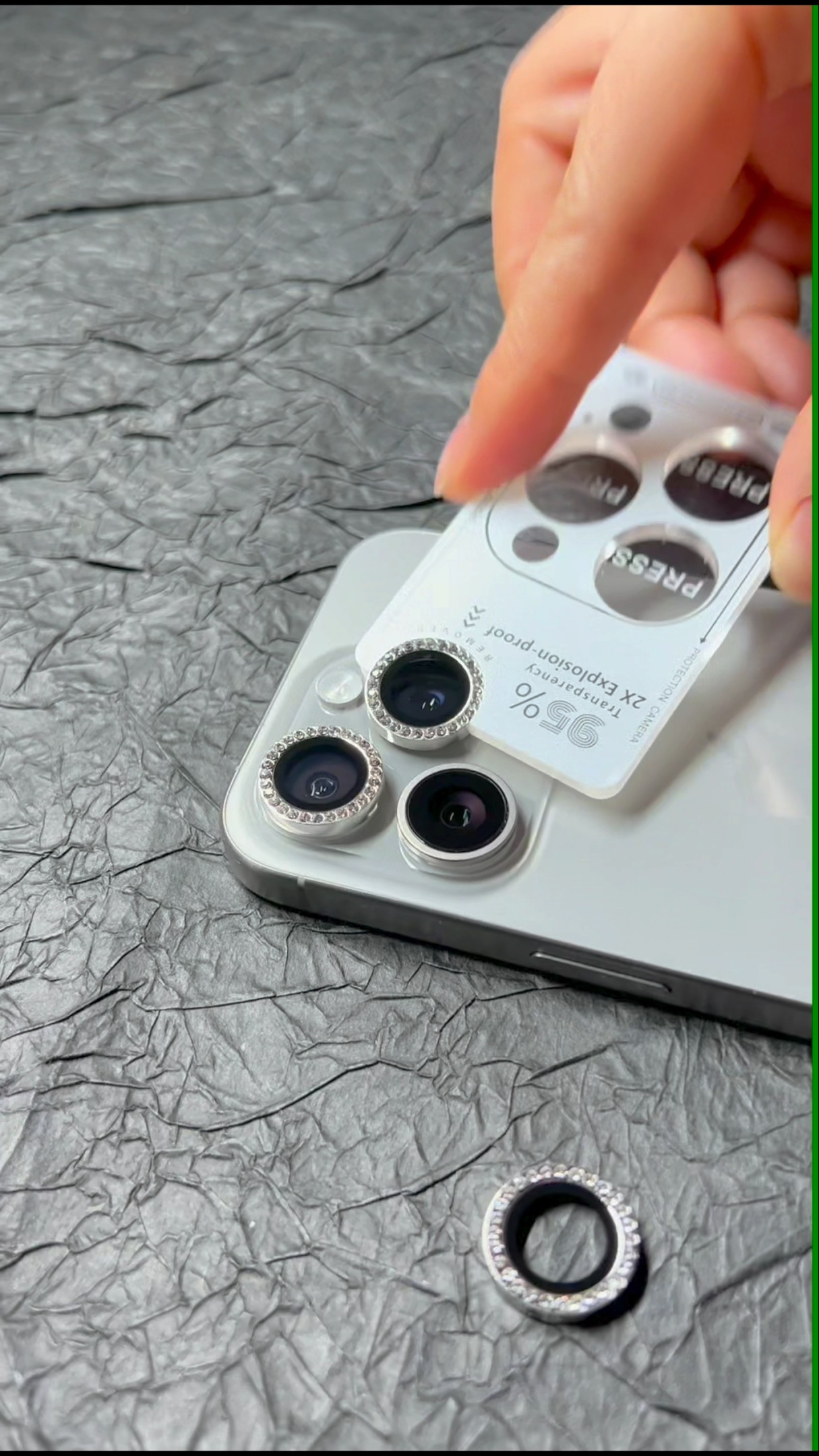 Lens protective film, lens film #diamond lens film Apple lens film iphone16promax Apple 15 #net