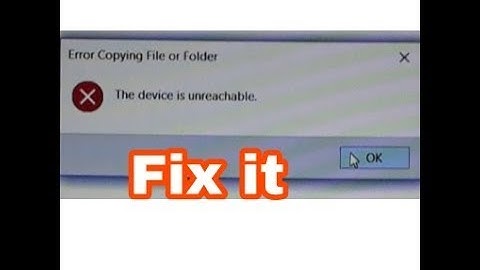 The device is unreachable