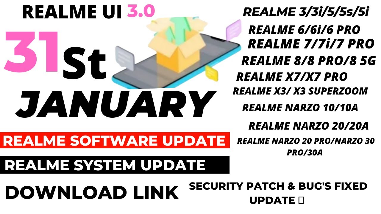 Realme January 2022 New Software & System Update 😍|Realme 5/5s/5i/7i/6/6i/C3/Narzo 10/Narzo 10A