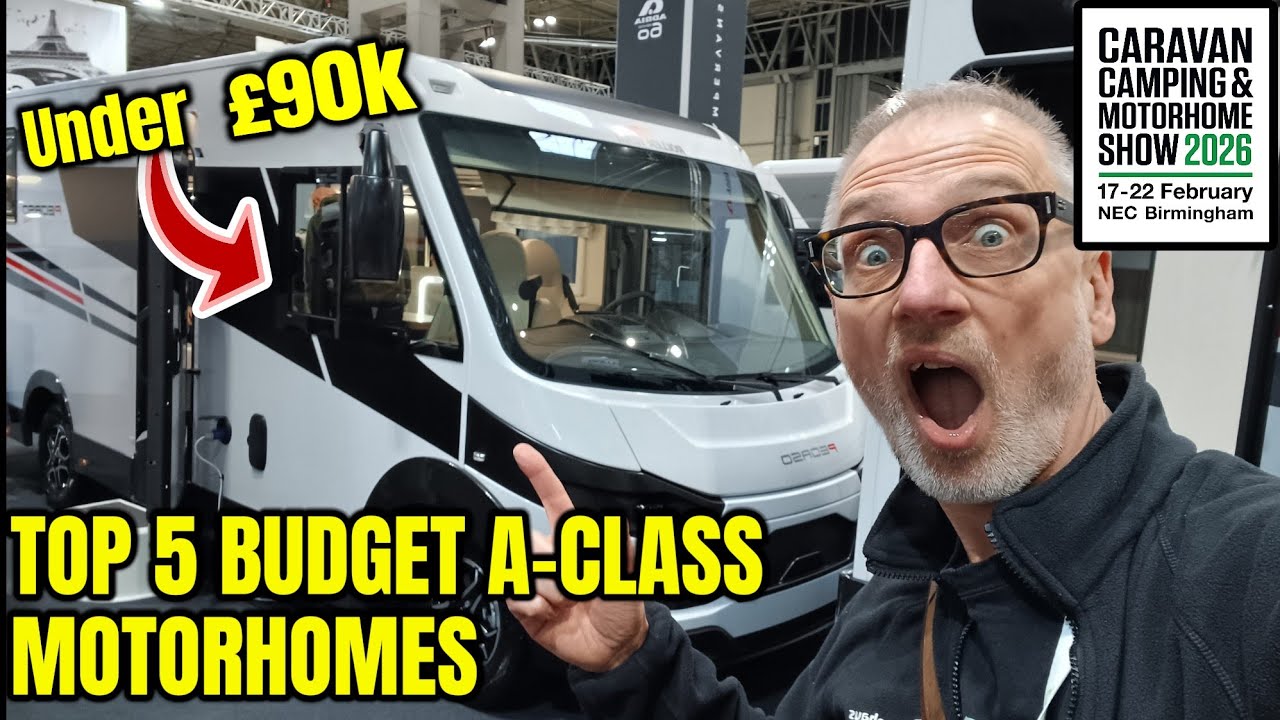 TOP 5 A-CLASS Motorhomes on a LOW BUDGET - Caravan Camping & Motorhome Show