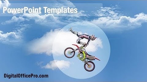 Acrobatic Motocross PowerPoint Template Backgrounds - DigitalOfficePro #06240W