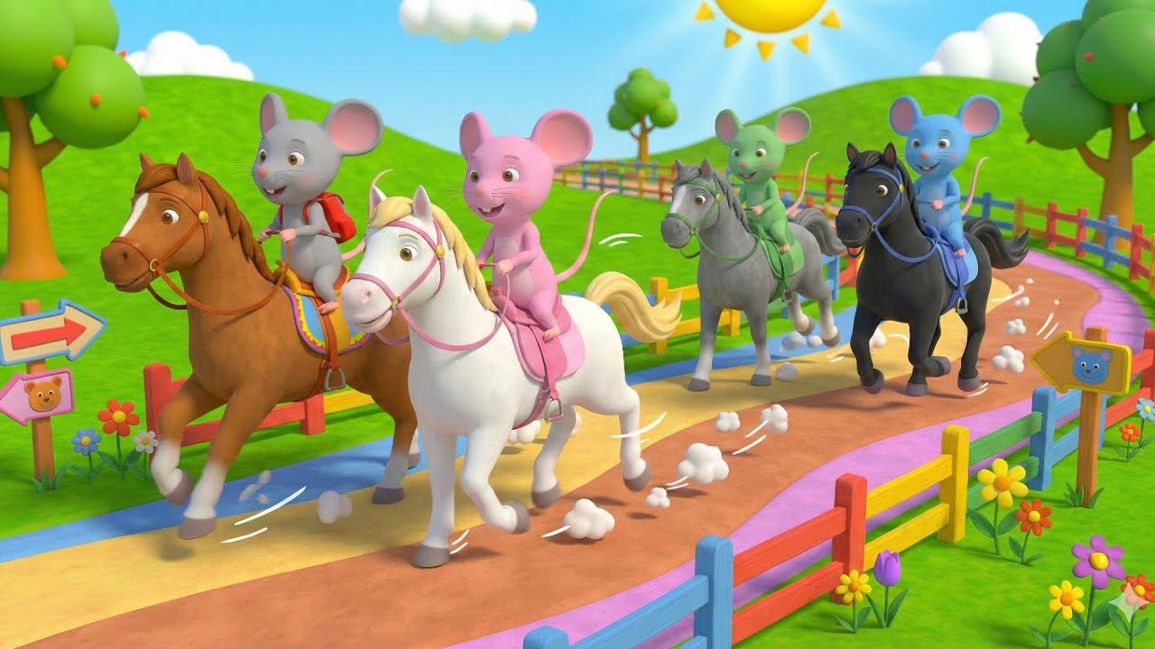 Little Mouse and Three Big Mice  Go to the Zoo 🐭🎶 |   Fun & animals Adventure | Kids Nursery Rhymes