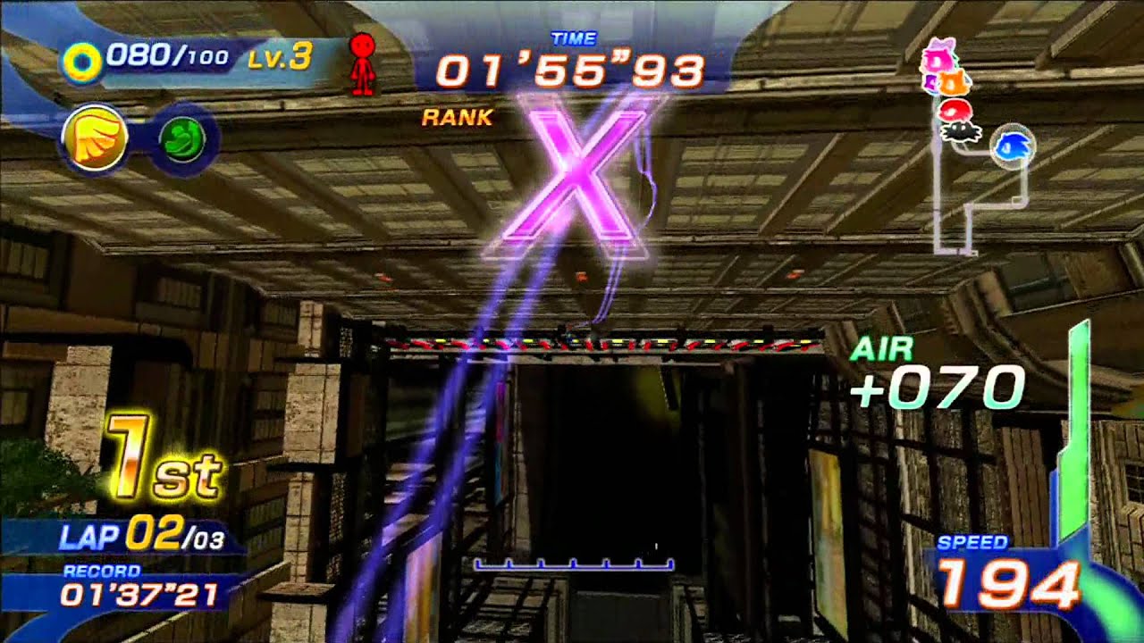 Sonic Free Riders: Metropolis Speedway (Expert / Free Race) [1080 HD]