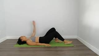 Exercise for Postpartum Diastasis Recti - Heel Slide with Alternate Arms