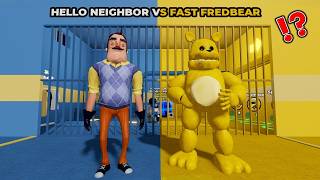 HELLO NEIGHBOR VS FAST FREDBEAR PRISON RUN! OBBY screenshot 3