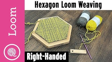 How to Weave a Hexagon Loom | continuous strand method (Right Handed)