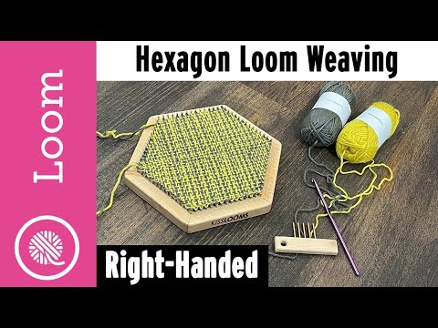 How to Weave a Hexagon Loom | continuous strand method (Right Handed)