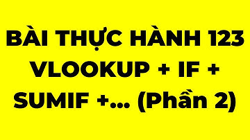 Bài tập thực hành hàm Vlookup, hàm IF, hàm Sumif (Phần 2)