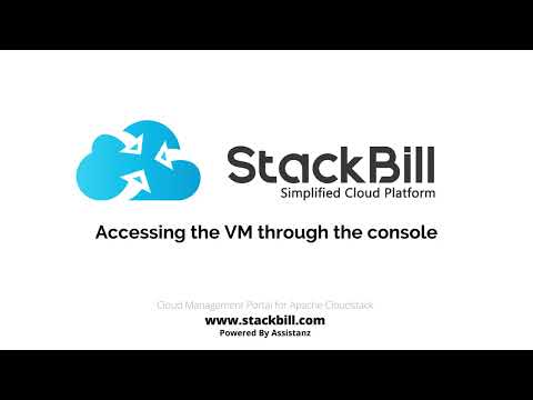 Accessing VM in StackBill (CMP).