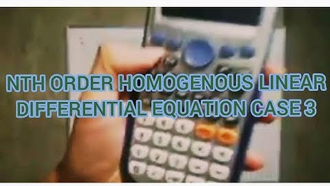 Nth ORDER HOMOGENOUS LINEAR DIFFERENTIAL EQUATION PART 3 REPEATED ROOTS TAGALOG