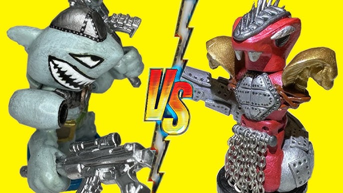 Akedo - tortues ninja leonardo vs rocksteady, figurines