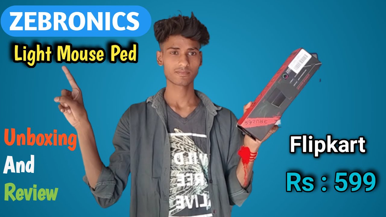 ZEBRONICS Zeb-Blaze RGB Gaming Mouse Pad On Flipkart Order || Zebronics Mouse Pad Unboxing & Review