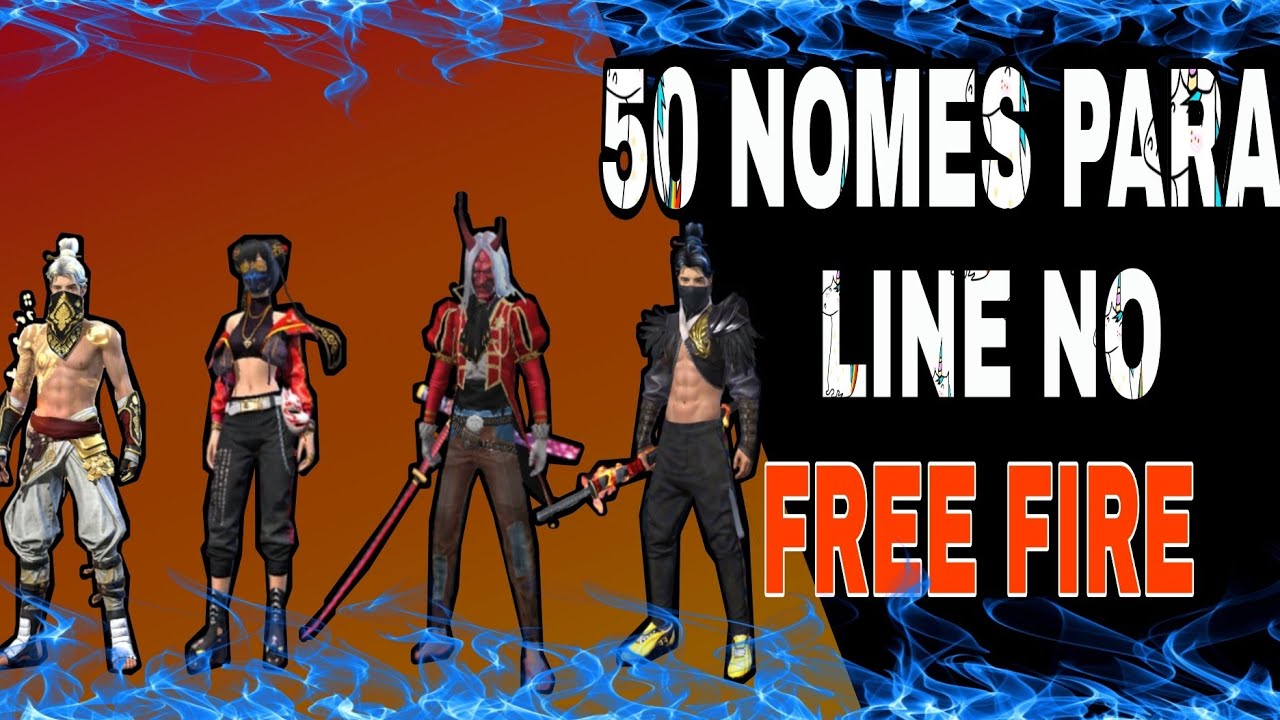 TOP 50 NOMES PARA LINE MASCULINO NO FREE FIRE! 