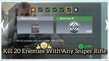 Call Of Duty Mobile Kill 20 Enemies With Any Sniper Rifle Task Complete