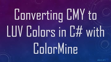 Converting CMY to LUV Colors in C# with ColorMine
