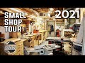 My Small Shop Tour & Layout! (2021) | Evening Woodworker