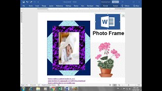 how to make Photo Frame Design in MS word Hindi screenshot 1