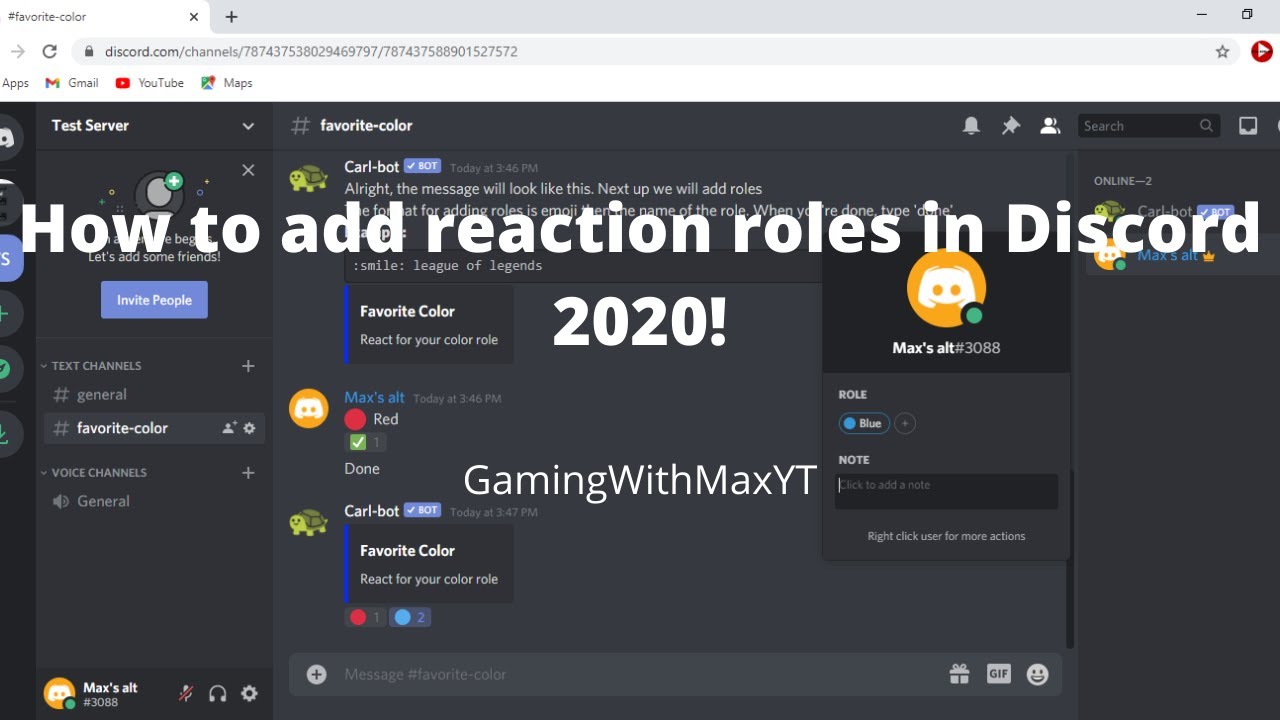 How To Add Roles In Discord Server How To Add Reaction Roles To A ...