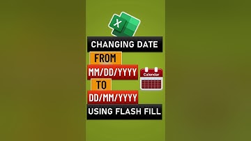 Change Date from mm-dd-yyyy to dd-mm-yyyy using Flash Fill in Excel by Pavan Lalwani shorts #shorts