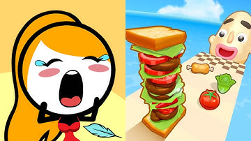 Save Her vs Kick & Sandwich Runner - Satisfying ASMR Gameplay All Levels