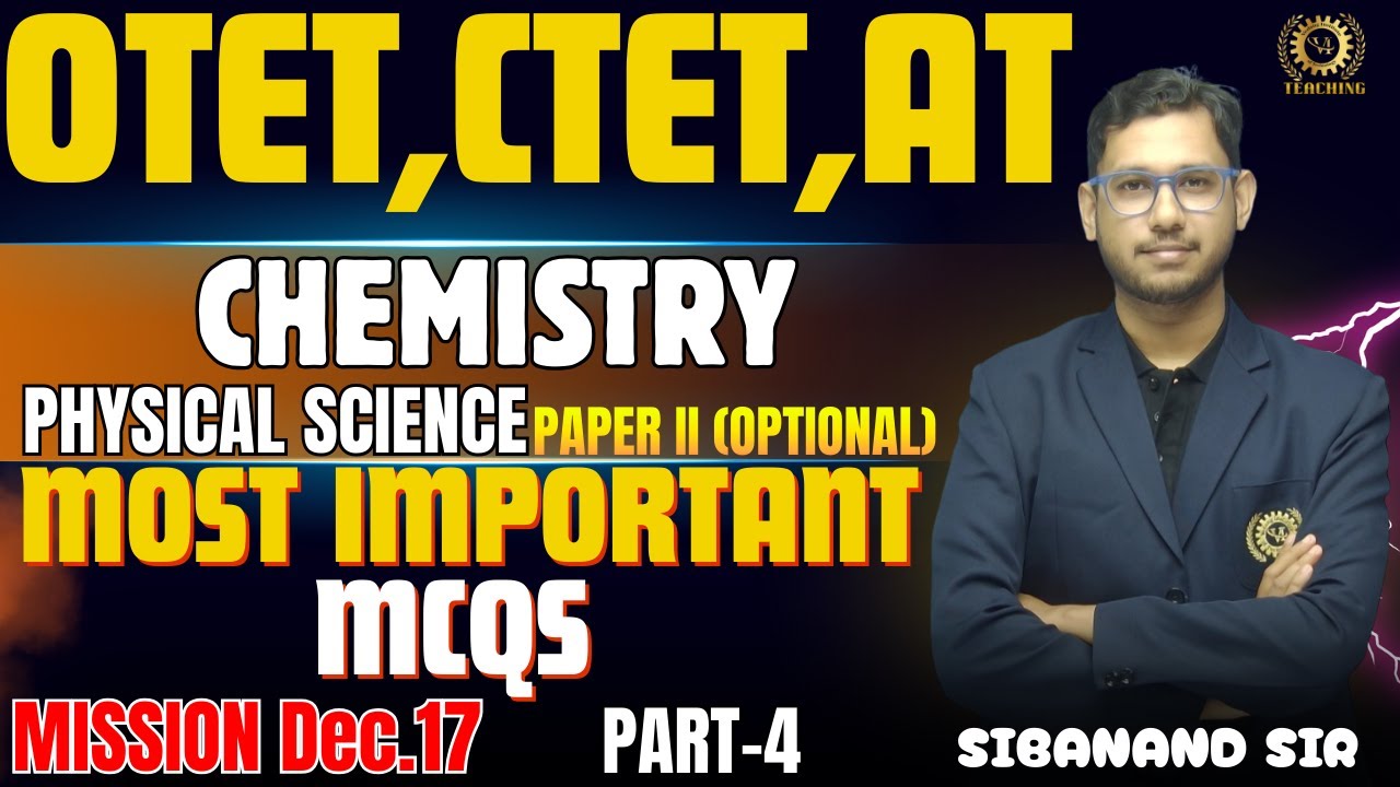 Chemistry sure shots | Most expected questions | OTET | paper -4 | optional | PART-2 2025