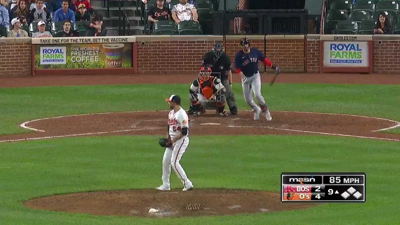 Ryan McKenna's CLEAN catch vs the Boston Red Sox!!