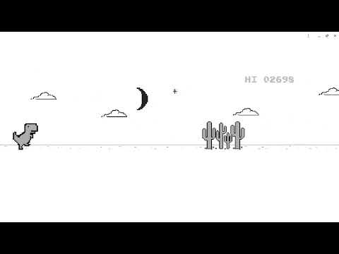 Chrome Dino Game but there is goofy music in the background