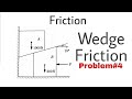 6. Friction | Problem#4 | Wedge Friction | Complete Concept | Most Important Problem
