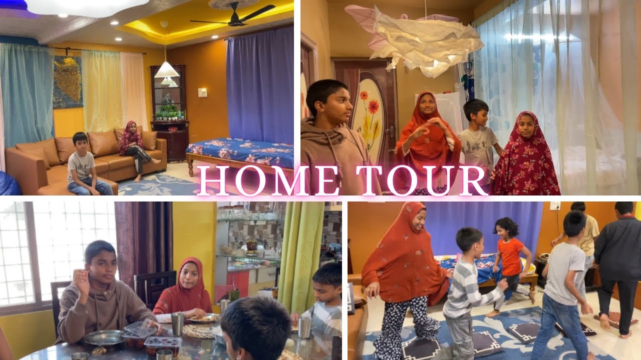 Beautiful fairytale home 🏠 tour Mashallah | exciting musical pillow game with kids at sister’s house