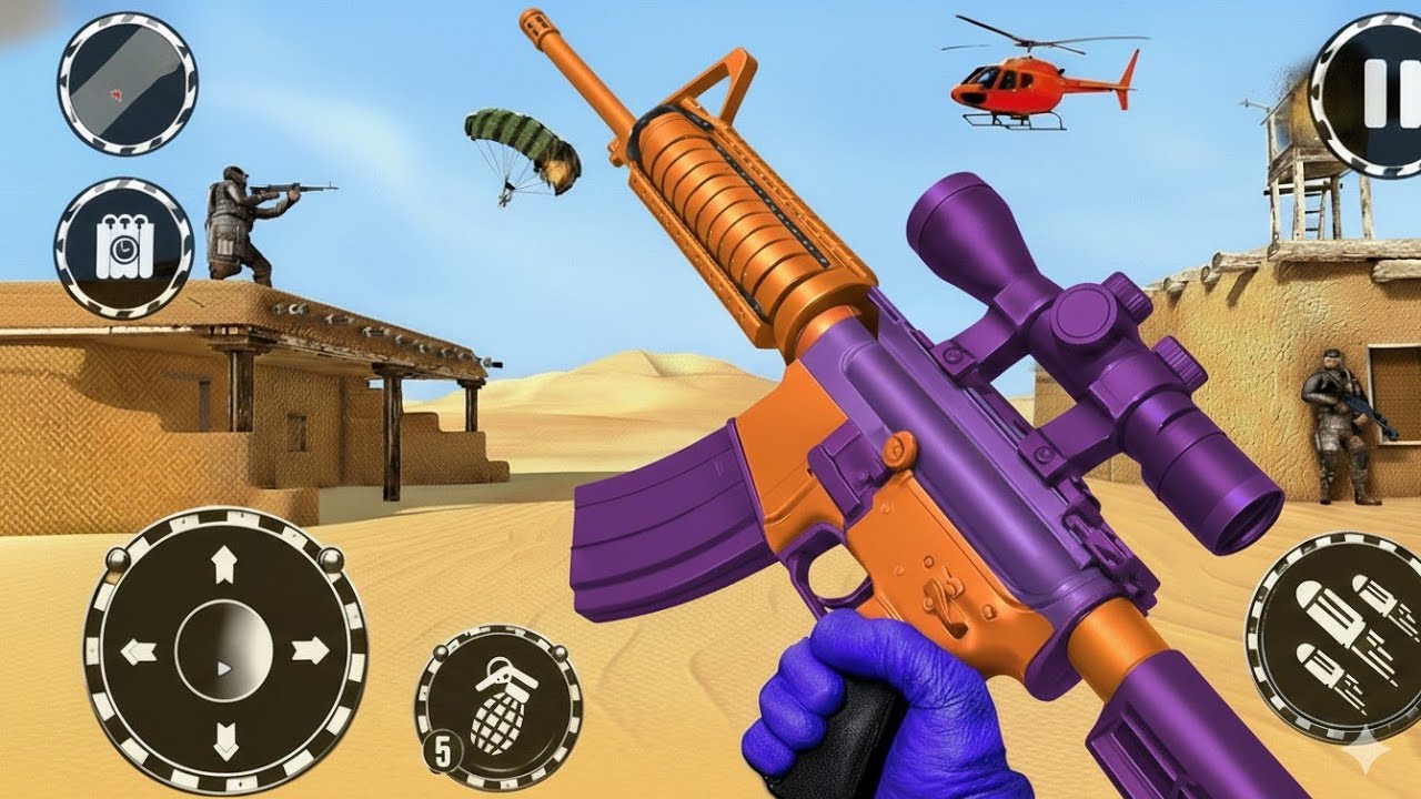 FPS Robot Shooter Strike Anti-Terrorist Shooting🚁🪂 New 